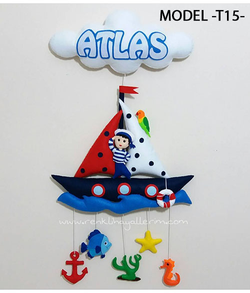 Atlas bebek isimli denizci kapı süsü