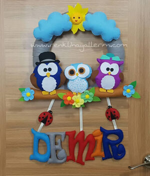 Demir Bebek Baykuş Kapı Süsü