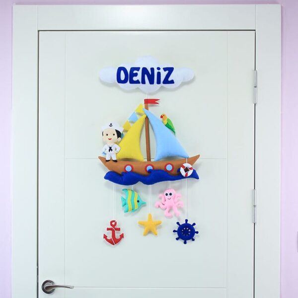 Denizci Kapı Süsü Kahve Sarı Deniz Kapı