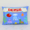 Deniz isimli atlas model bebek takı ve süs yastığı