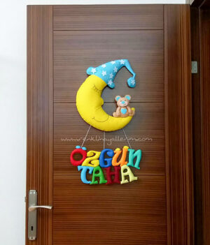 Aydede Ayıcık Bebek Kapı Süsü Özgün isimli bebek kapı süsü Taha