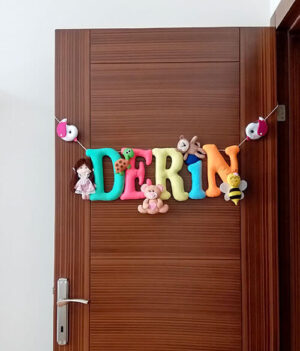 Derin isimli Bebek Kapı Süsü - Kız Bebek