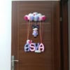 Pembe Lila Kız Bebek Kapı Süsü Deniz Asya