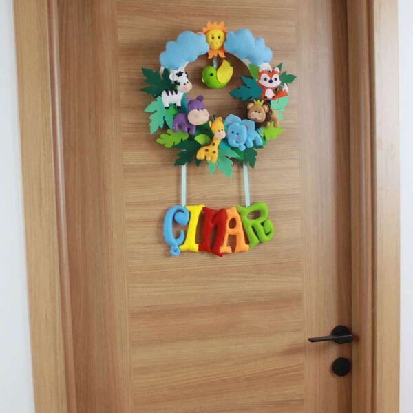 Çınar isimli Safari Bebek ve Hastane Odası Kapı Süsü