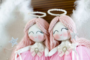 Begonya ikili melek bebek kapı süsü 7