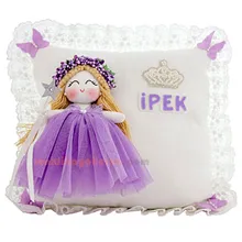 ipek isimlik leylak bebek takı ve süs yastığı