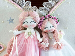 manolya ikili melek bebek kapı süsü 4