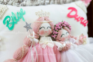 Manolya ikili Bebek Takı ve Süs Yastığı 3