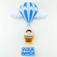 Sıcak Hava Balonlu Erkek Bebek Kapı Süsü