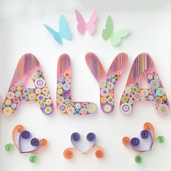 Pamuk Şeker Quilling Duvar Süsü - Alya