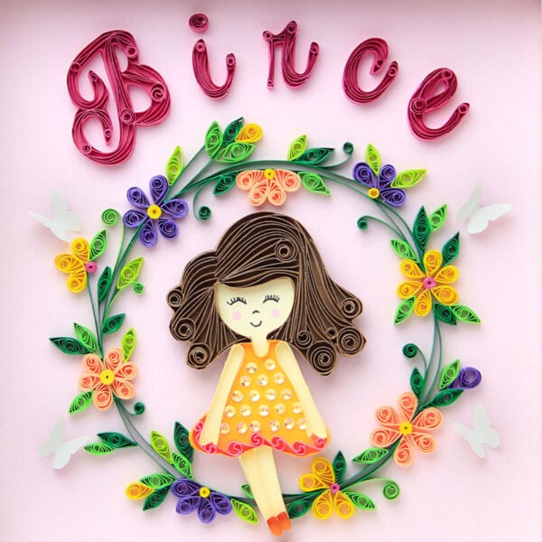 Birce isimli Quilling Güzellik Kapı ve Duvar Süsü - Kağıt Telkari