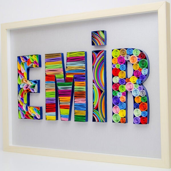 Modern Quilling isimli Çerçeve Duvar Süsü Tablo