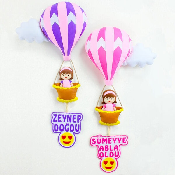Emojili Kardeşler Bebek Kapı Süsü