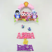 Baykuş İki Kardeş Kapı Süsü Azra Rüya