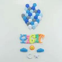 Balonlar Mavi Beyaz Kapı Süsü Yiğit