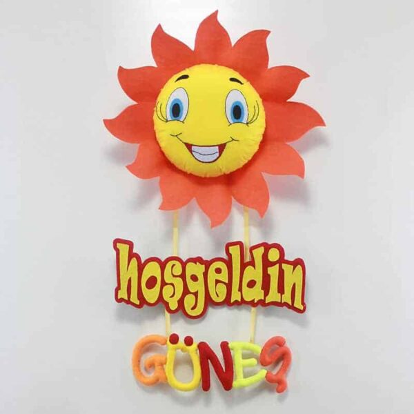 Hoş geldin Güneş Bebek Kapı Süsü
