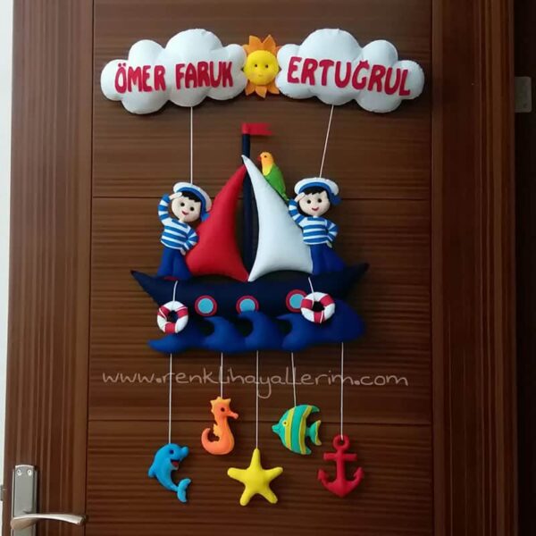 Ömer Faruk Ertuğrul Denizci iki Kardeş Kapı Süsü