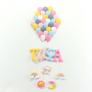 Balonlar Pastel Kapı Süsü