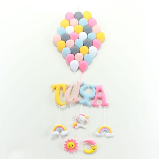 Tuya Balonlar Pastel Kapı Süsü