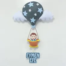 Yıldızlı Sıcak Hava Balonlu Kapı Süsü Eymen Efe