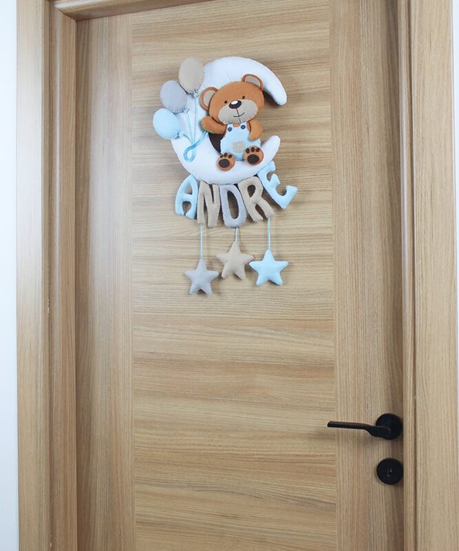 Aydede Balonlu Ayıcık Kapı Süsü Detay Andre