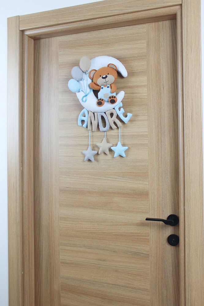 Aydede Balonlu Ayıcık Kapı Süsü Detay Andre