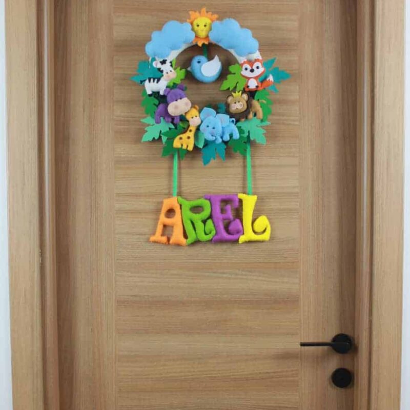 Arel isimli safari hastane bebek odası kapı süsü