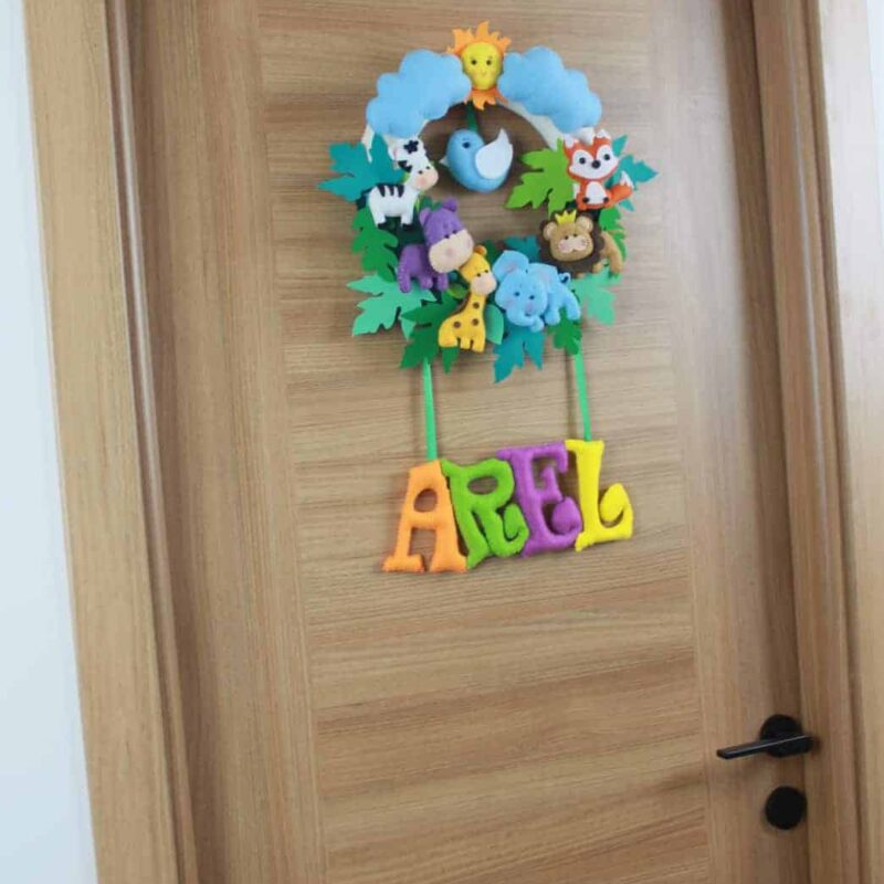 Arel isimli safari hastane bebek odası kapı süsü