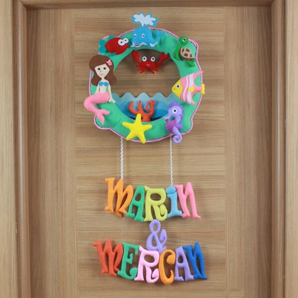 Deniz Kızı Kardeş Sarkıt Simit Kapı Süsü Marin Mercan