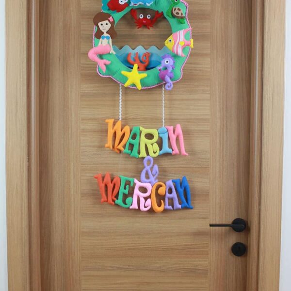 Deniz Kızı Kardeş Sarkıt Simit Kapı Süsü Marin Mercan