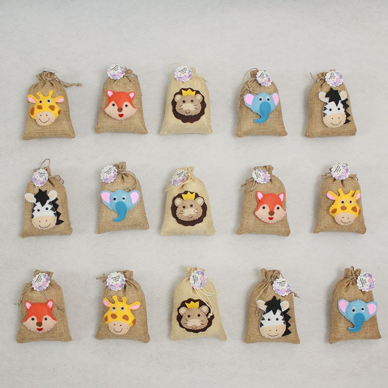 Hayvan Figürlü Dolgulu Jüt Safari Lavanta Kesesi