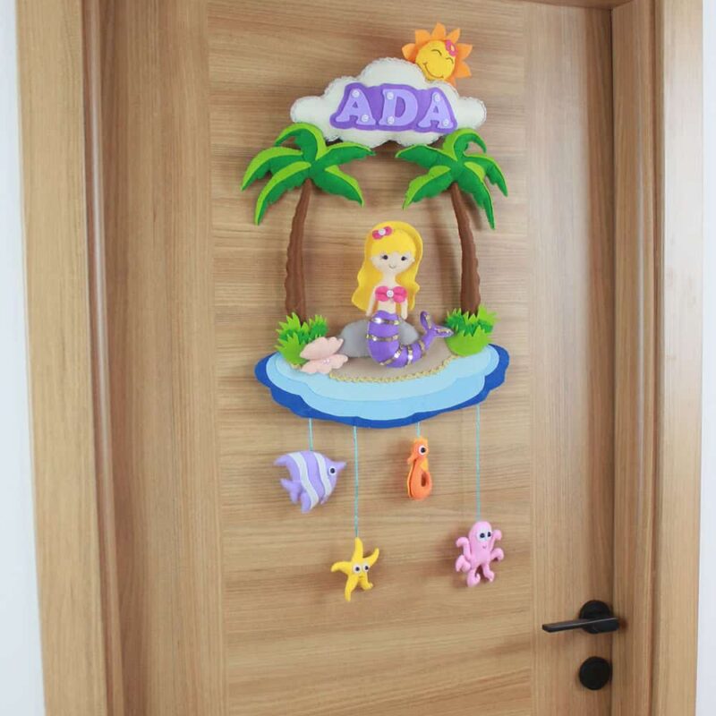 Ada İsimli Deniz Kızı Bebek ve Hastane Odası Kapı Süsü