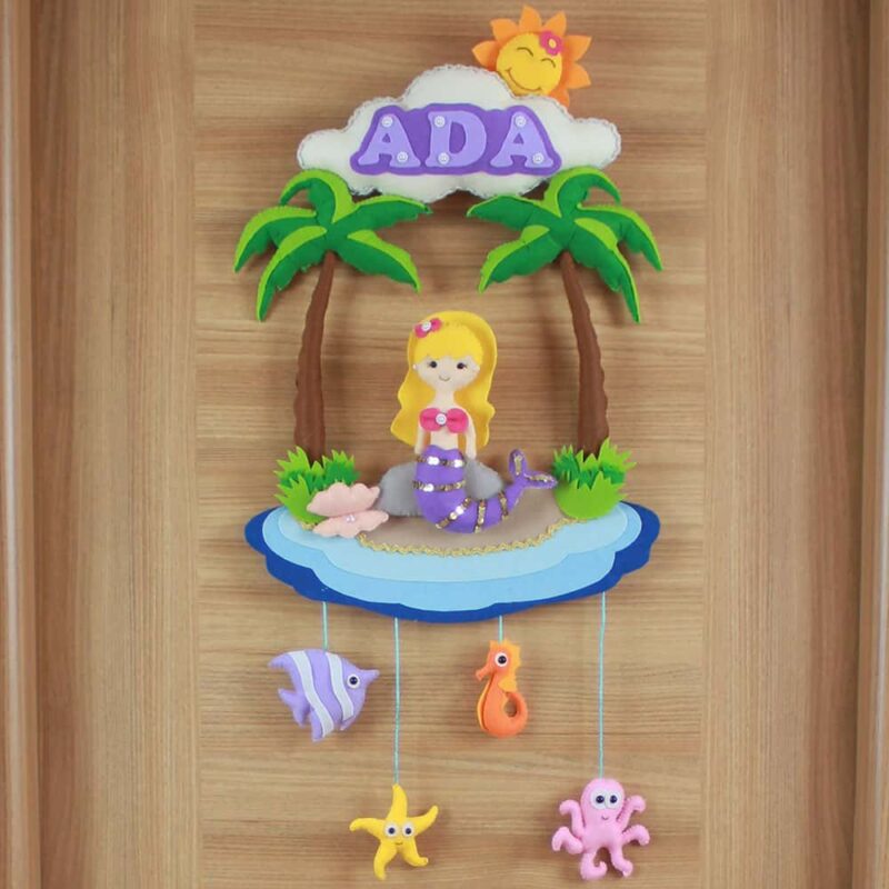 Ada İsimli Deniz Kızı Bebek ve Hastane Odası Kapı Süsü