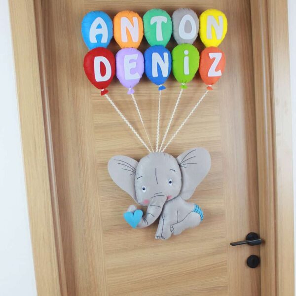 Anton Deniz isimli Filli Bebek ve Hastane Odası Kapı Süsü