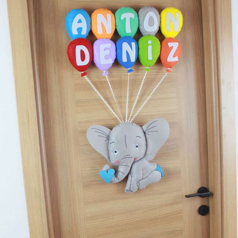 Anton Deniz isimli Filli Bebek ve Hastane Odası Kapı Süsü