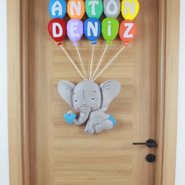 Anton Deniz isimli Filli Bebek ve Hastane Odası Kapı Süsü