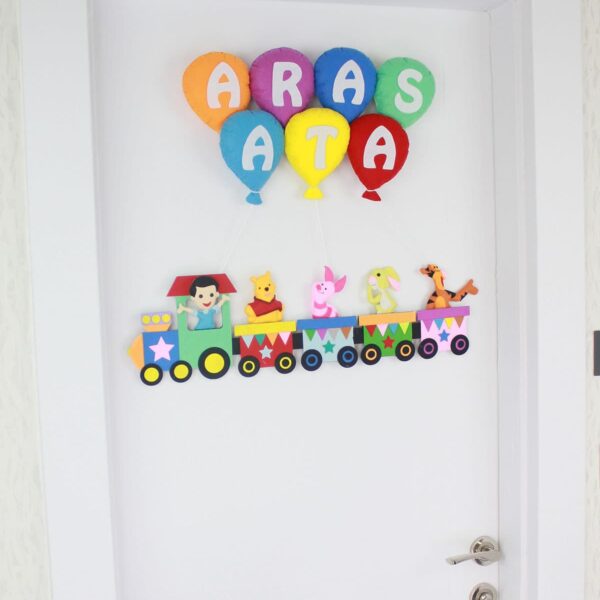 Aras Ata isimli Trenli Bebek ve Hastane Odası Kapı Süsü