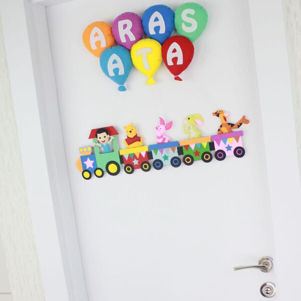 Aras Ata isimli Trenli Bebek ve Hastane Odası Kapı Süsü