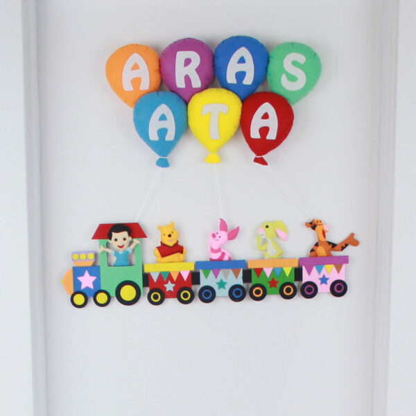 Aras Ata isimli Trenli Bebek ve Hastane Odası Kapı Süsü