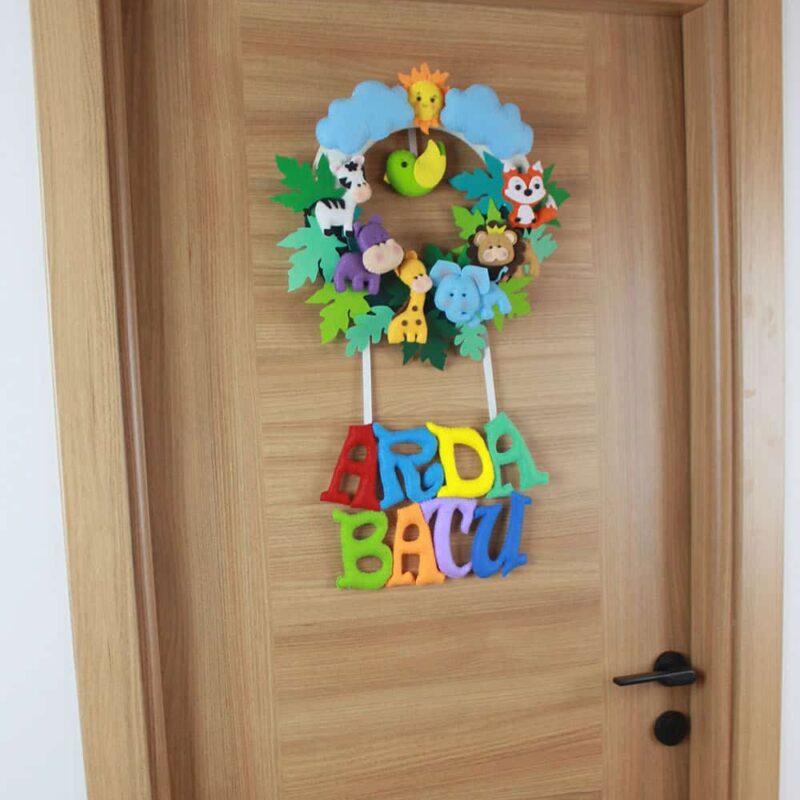 Arda Batu isimli Safari Bebek ve Hastane Odası Kapı Süsü