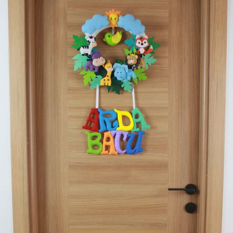 Arda Batu isimli Safari Bebek ve Hastane Odası Kapı Süsü