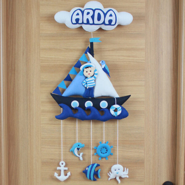 Arda isimli Denizci Bebek ve Hastane Odası Kapı Süsü