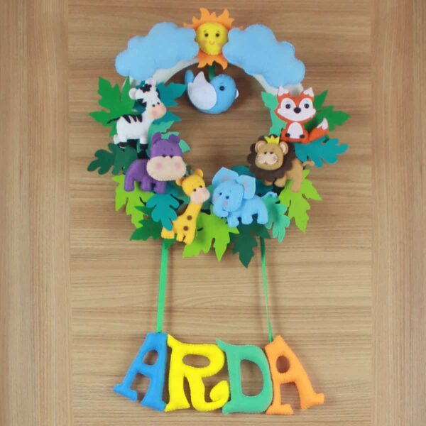 Arda isimli Safari Bebek ve Hastane Odası Kapı Süsü