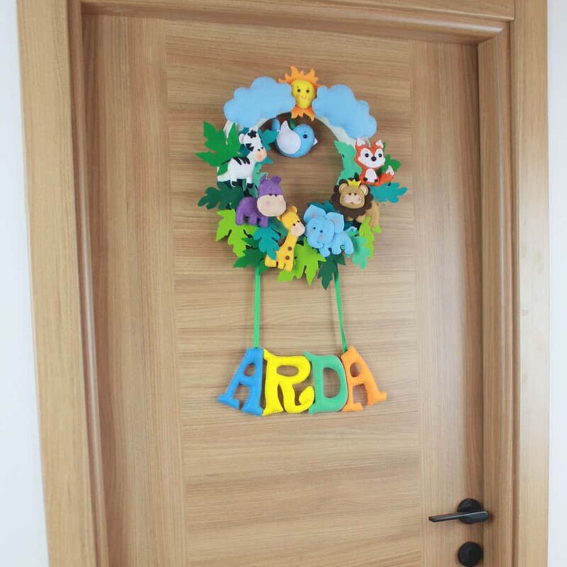 Arda isimli Safari Bebek ve Hastane Odası Kapı Süsü