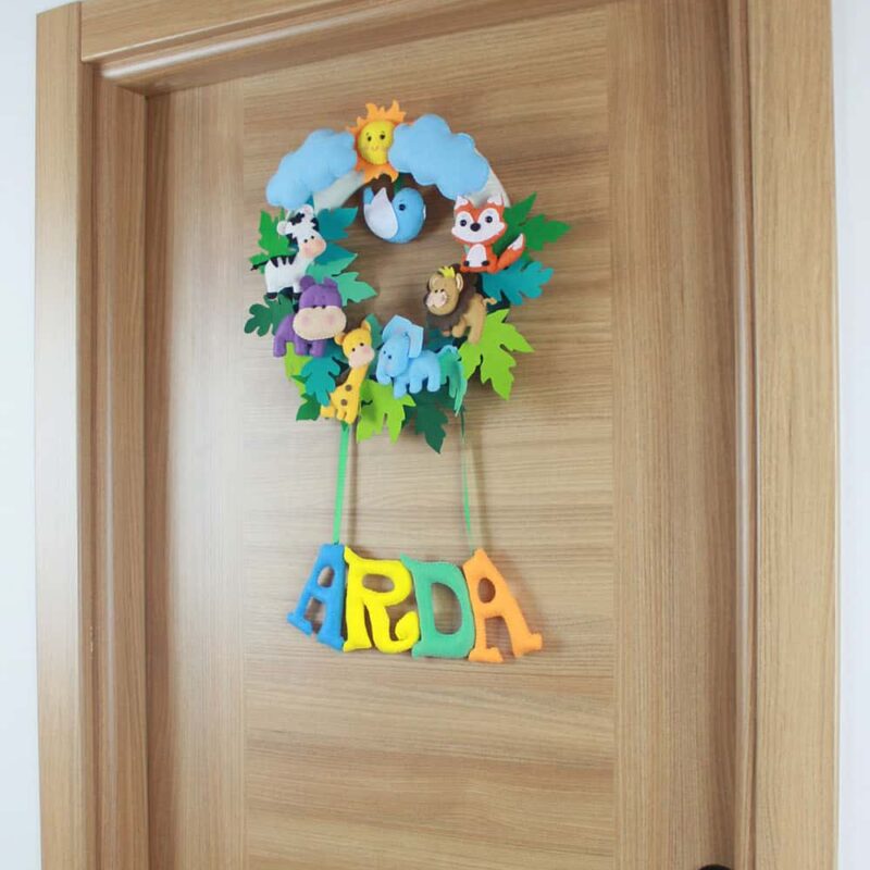 Arda isimli Safari Bebek ve Hastane Odası Kapı Süsü
