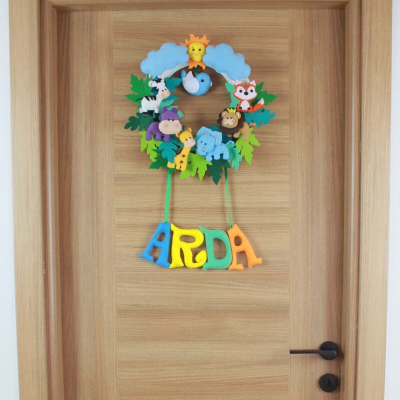 Arda isimli Safari Bebek ve Hastane Odası Kapı Süsü