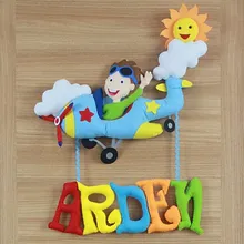 Arden isimli Uçak Pilot Bebek Ve Hastane Odası Kapı Süsü