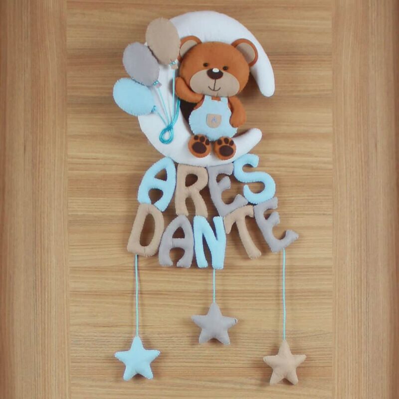 Ares Dante isimli Aydede Ayıcık Bebek ve Hastane Odası Kapı Süsü