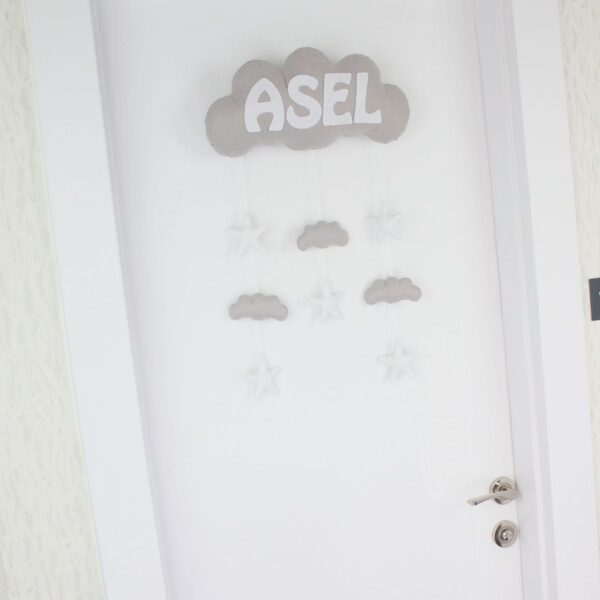 Asel isimli Bulut Bebek ve Hastane Odası Kapı Süsü