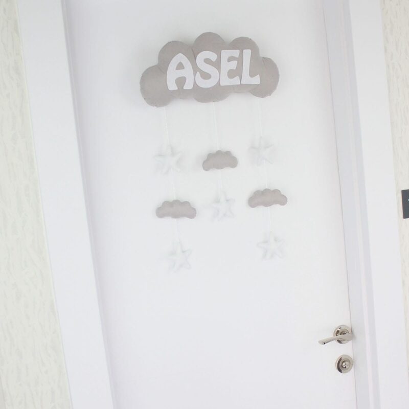 Asel isimli Bulut Bebek ve Hastane Odası Kapı Süsü